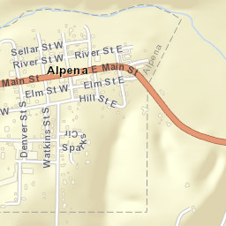 Alpena Arkansas Street Map