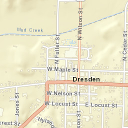 Dresden Tennessee Street Map