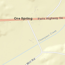 Ore Springs Tennessee Street Map