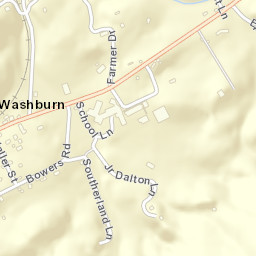 Washburn Tennessee Street Map