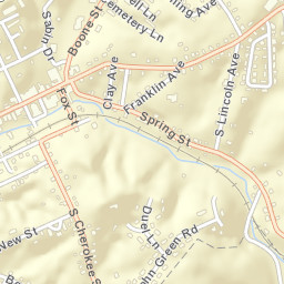Jonesborough Tennessee Street Map