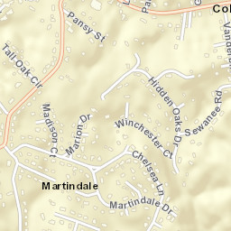 College Park Tennessee Street Map