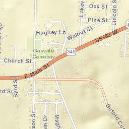 Gassville Arkansas Street Map