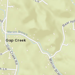 Gap Creek Tennessee Street Map