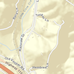 Vasper Tennessee Street Map