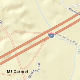 Brotherton Tennessee Street Map