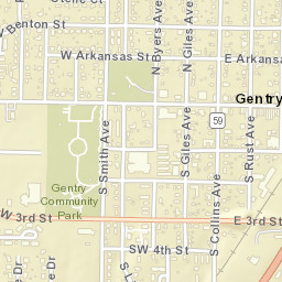 Gentry Arkansas Street Map