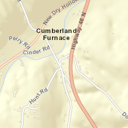 Cumberland Furnace Tennessee Street Map