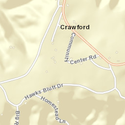 Crawford Tennessee Street Map