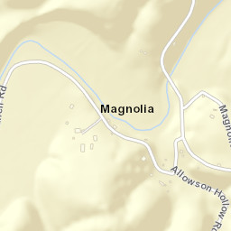 Magnolia Tennessee Street Map