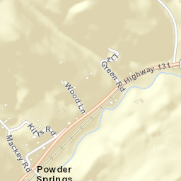 Powder Springs Tennessee Street Map