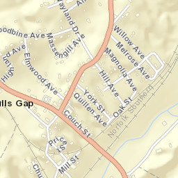 Bulls Gap Tennessee Street Map
