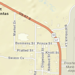 East Pocahontas Arkansas Street Map