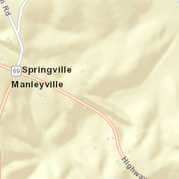 Springville Tennessee Street Map