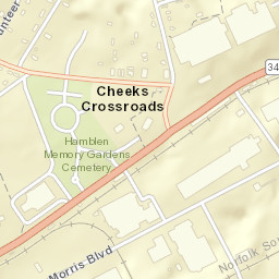 Cheeks Crossroads Tennessee Street Map
