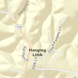 Hanging Limb Tennessee Street Map