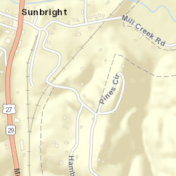Sunbright Tennessee Street Map
