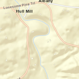 Albany Tennessee Street Map