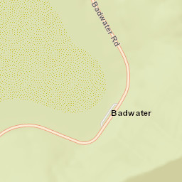 Death Valley National Park Badwater Road California Street Map