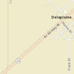 Delaplaine Arkansas Street Map