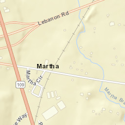 Martha Tennessee Street Map