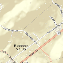 Raccoon Valley Tennessee Street Map