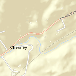 Chesney Tennessee Street Map