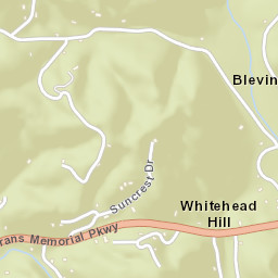 Whitehead Hill Tennessee Street Map