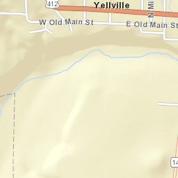 Yellville Arkansas Street Map