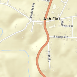 Ash Flat Arkansas Street Map