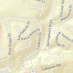 Springmont Tennessee Street Map