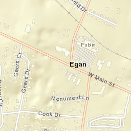 Egan Tennessee Street Map