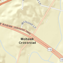 Mohawk Crossroad Tennessee Street Map