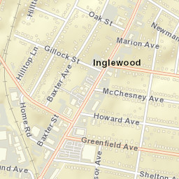 Inglewood Tennessee Street Map