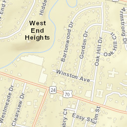 West End Heights Tennessee Street Map