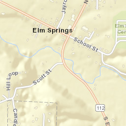 Elm Springs Arkansas Street Map