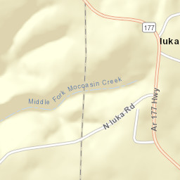 Iuka Arkansas Street Map
