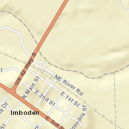 Imboden Arkansas Street Map