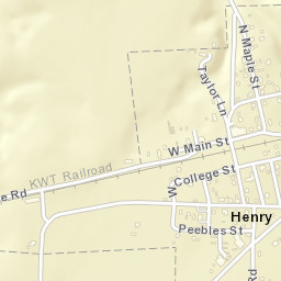 Henry Tennessee Street Map
