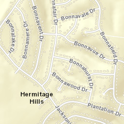 Hermitage Hills Tennessee Street Map