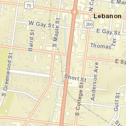 211-225 E Market St, Lebanon, TN 37087 Street Map