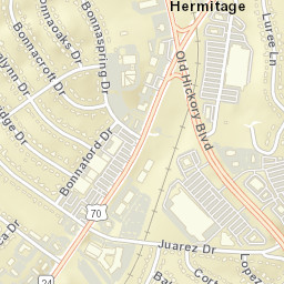 Hermitage Tennessee Street Map