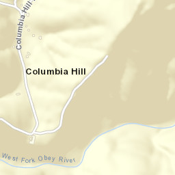 Columbia Hill Tennessee Street Map