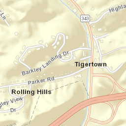 Tigertown Tennessee Street Map