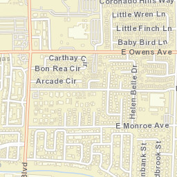 4421-4521 E Van Buren Ave Las Vegas Street Map