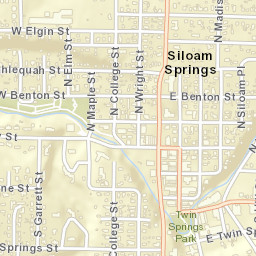 200-298 West Franklin Street Siloam Springs AR Street Map