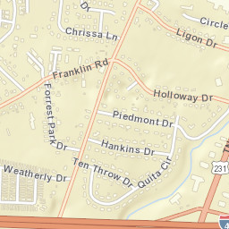 Forktown Tennessee Street Map