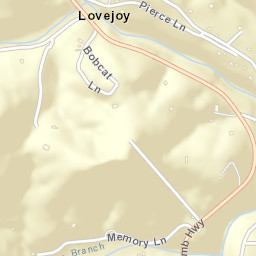 Lovejoy Tennessee Street Map