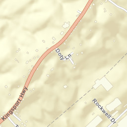 1121-1225 Kingsport Hwy, Greeneville, TN Street Map