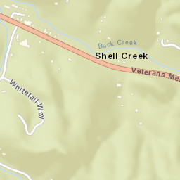 Shell Creek Tennessee Street Map